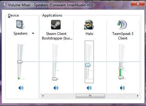 Everytime I try to increase the volume of ts3, while playing halo, the volume automatically goes back down. The volume of ts3 is always set on that volume when I play games. :/